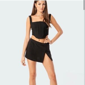 Edikted Women's Black Skirt, size S comes with a green top